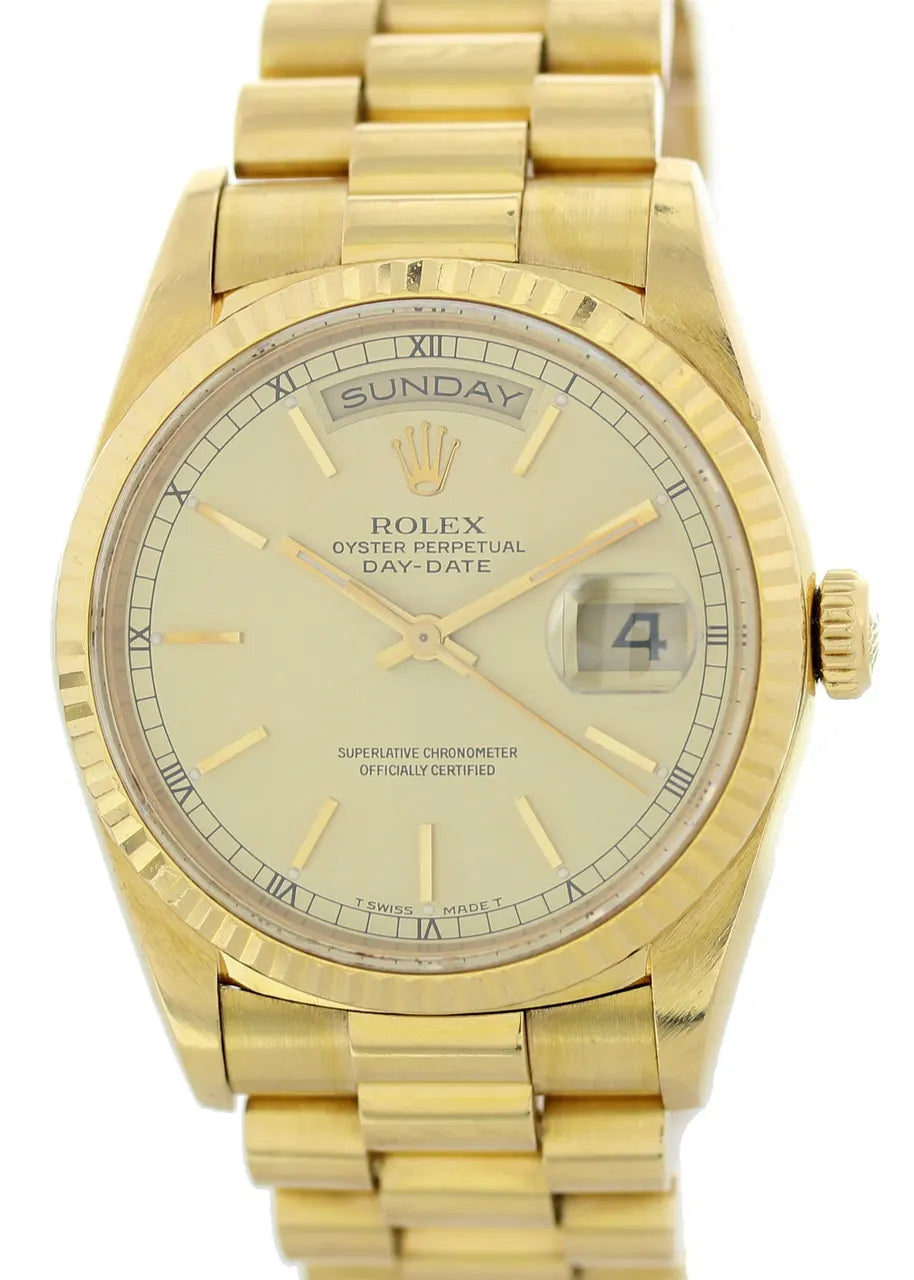 18k Rolex Day-Date Champagne Dial