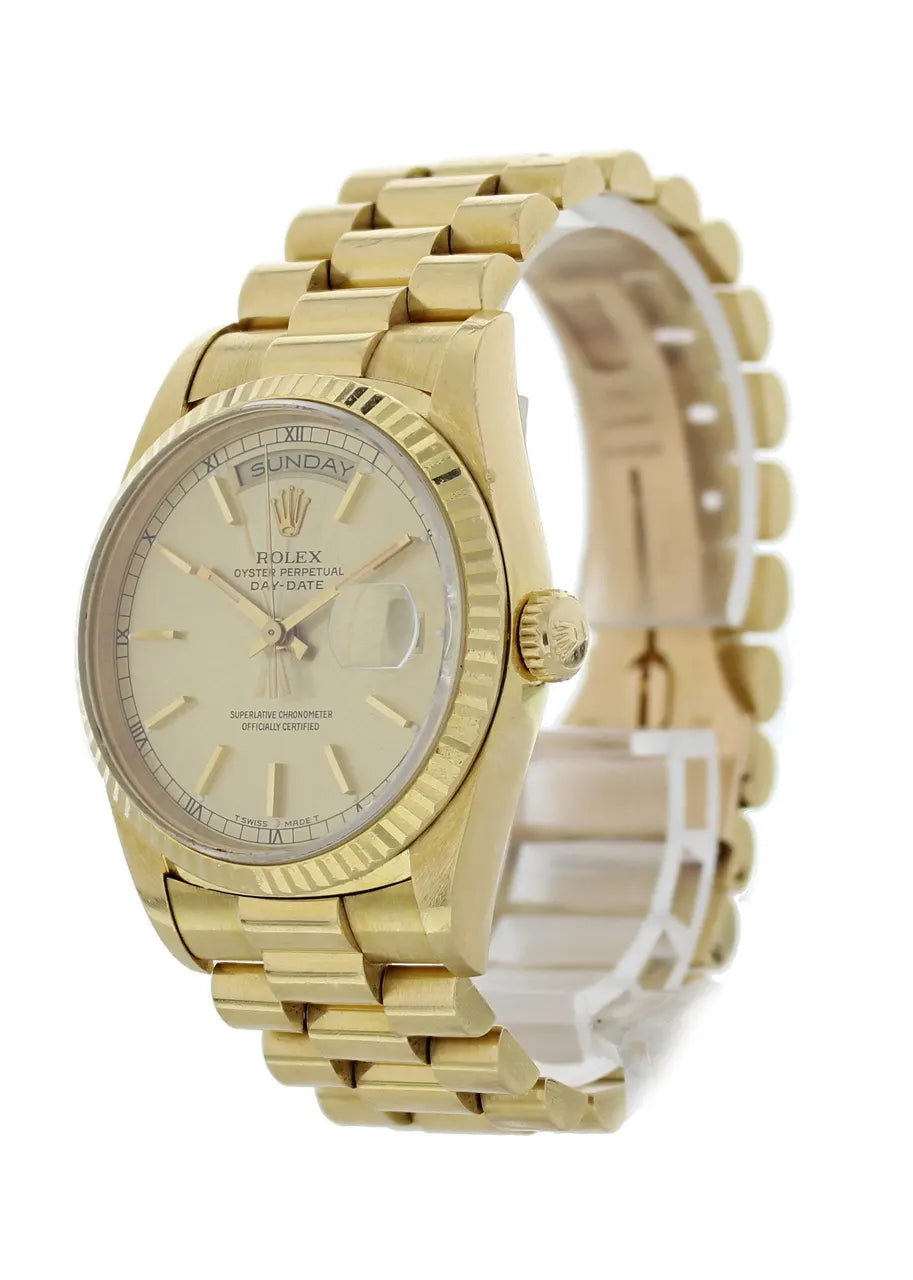 18k Rolex Day-Date Champagne Dial - Hình 3