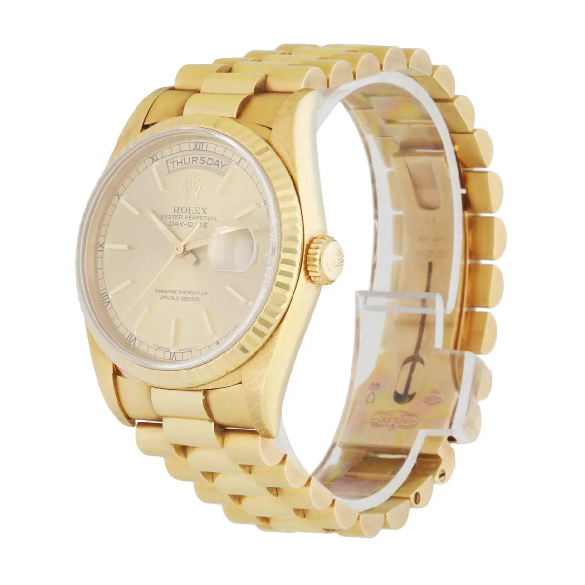 dial president Rolex Day-Date Gold Champagne - Hình 2