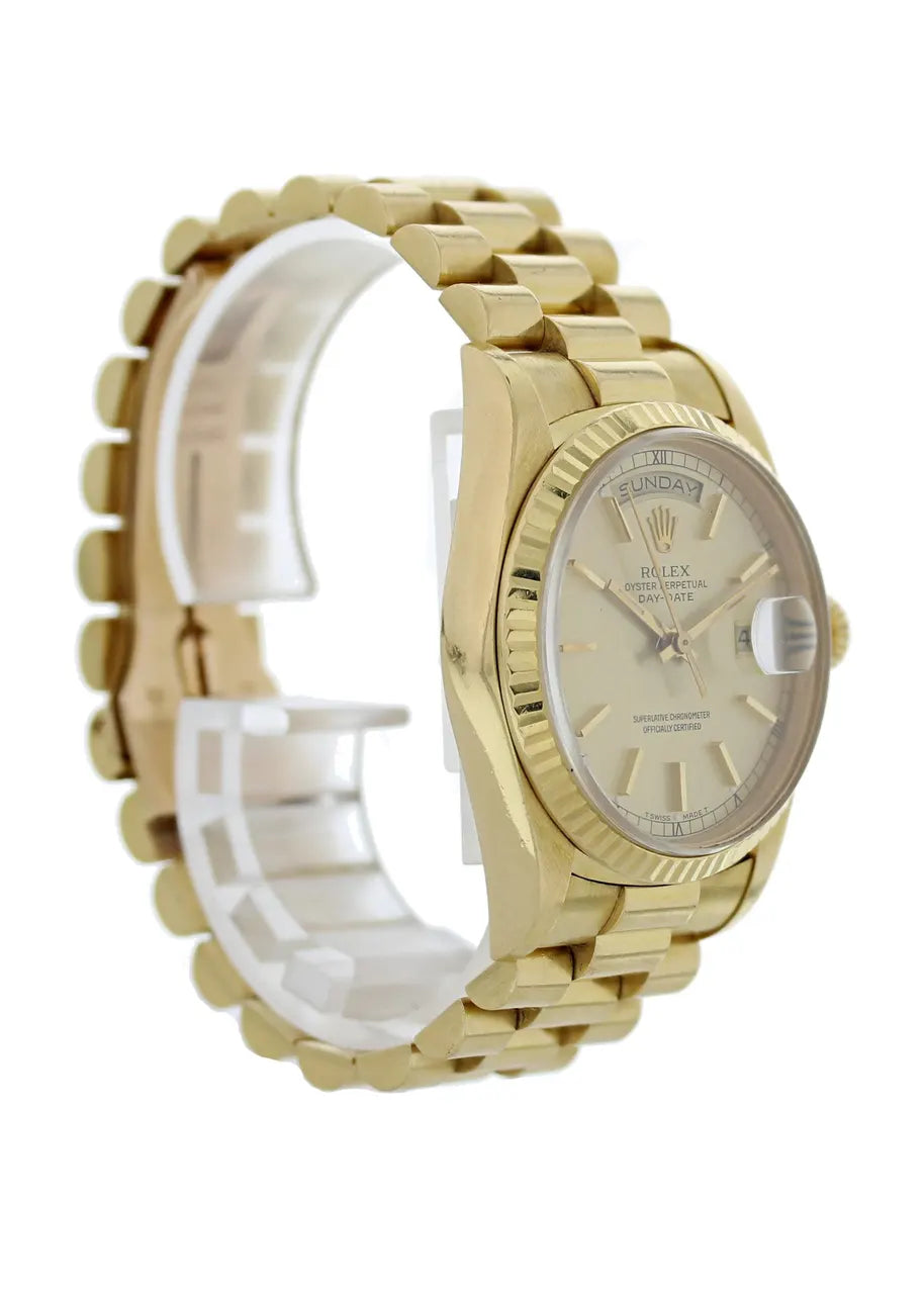 18k Rolex Day-Date Champagne Dial - Hình 5