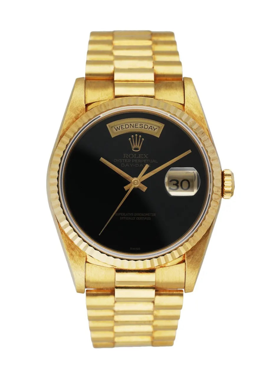 dial president Rolex Day-Date Gold Black