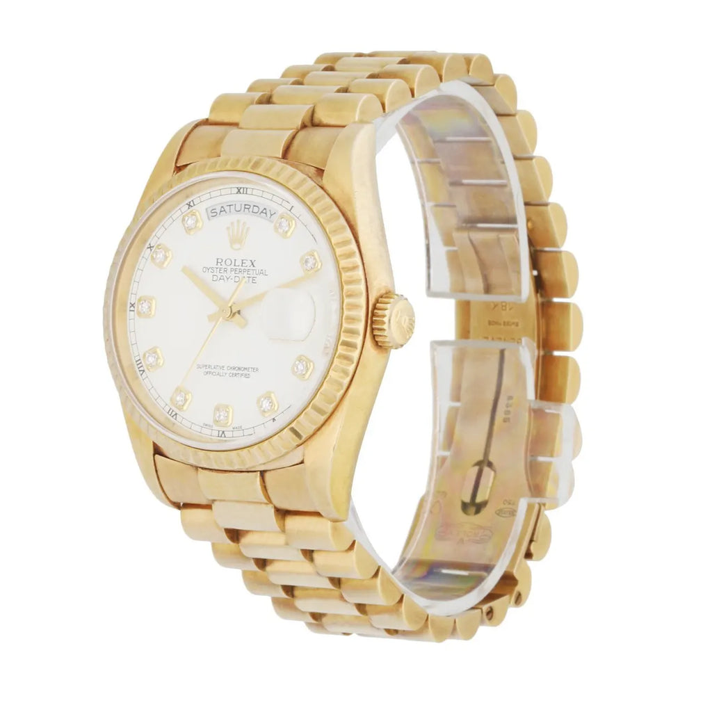white Rolex Day-Date Gold Diamond