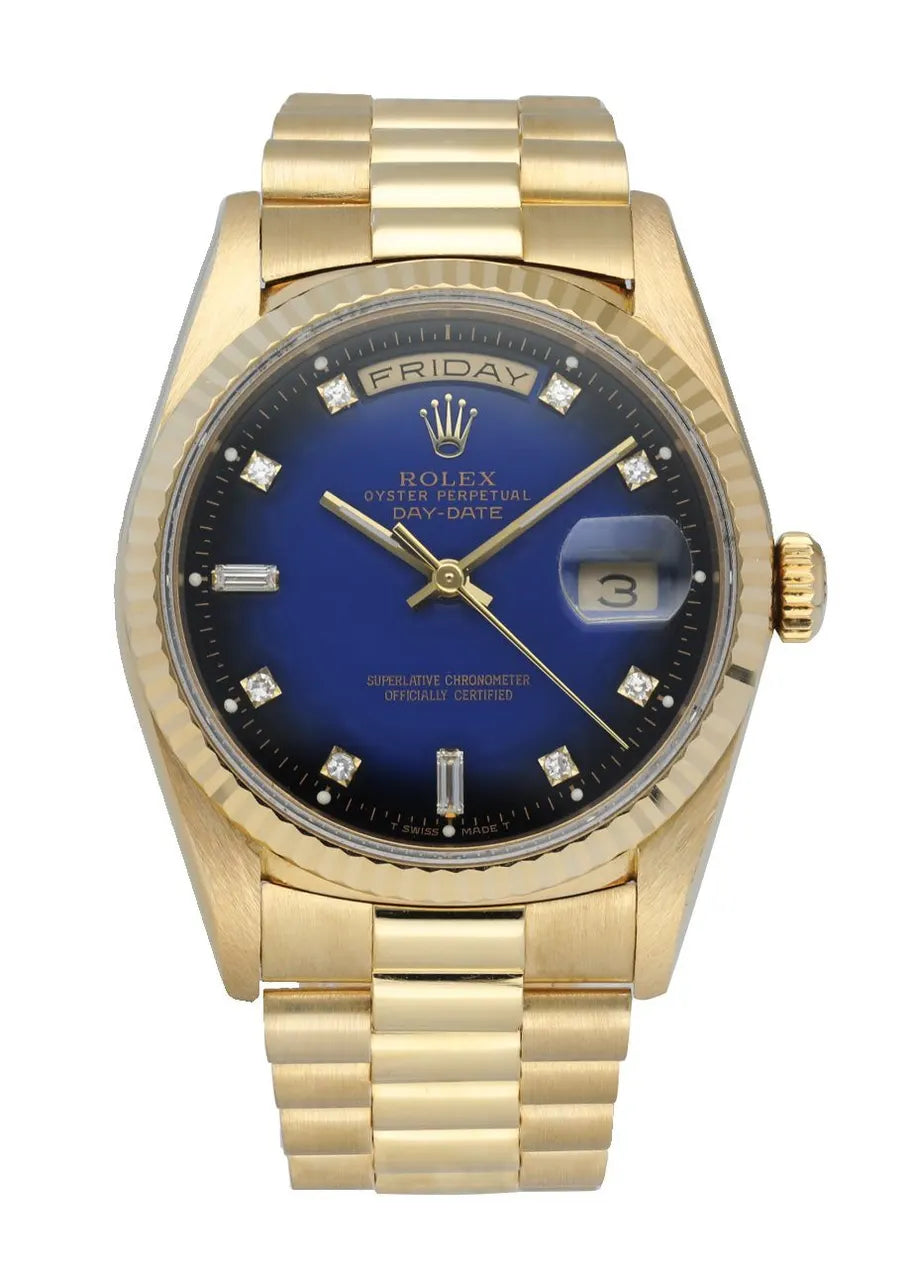 Rolex Day-Date Gold Blue Diamond