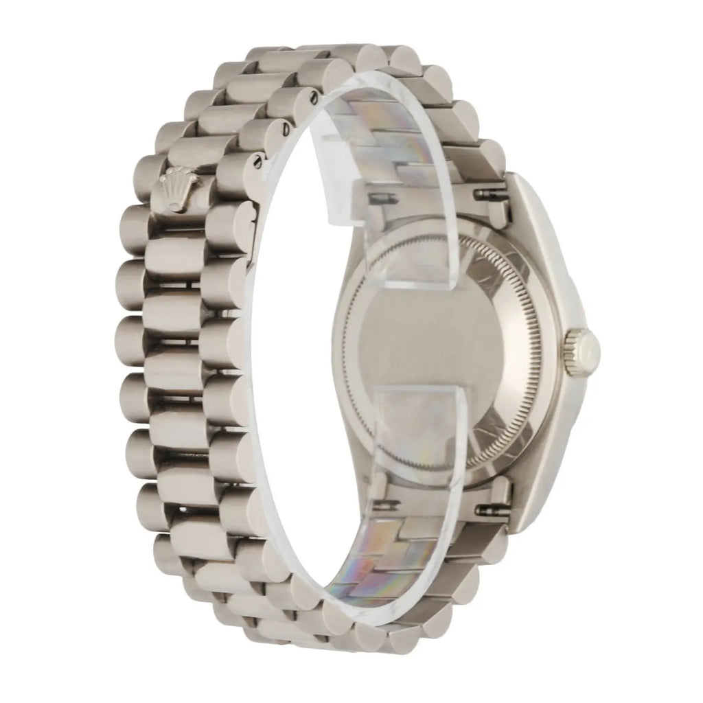 dial Rolex Day-Date Silver Diamond - Hình 4