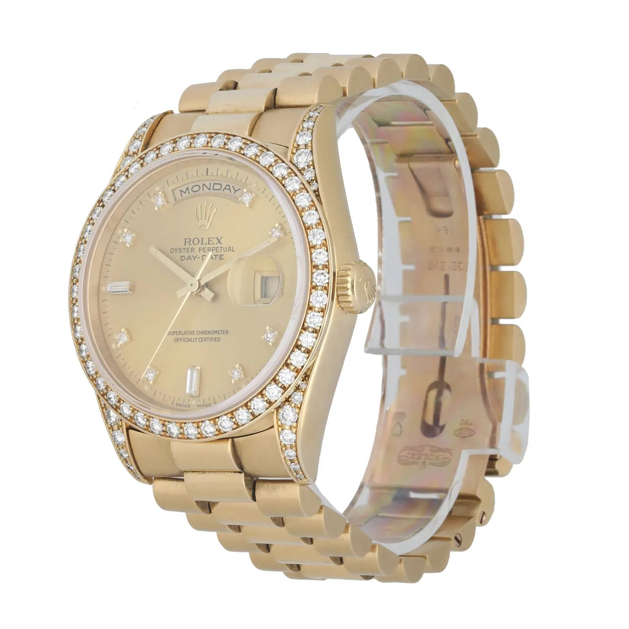 Rolex Gold Diamond Bezel day date - Hình 2