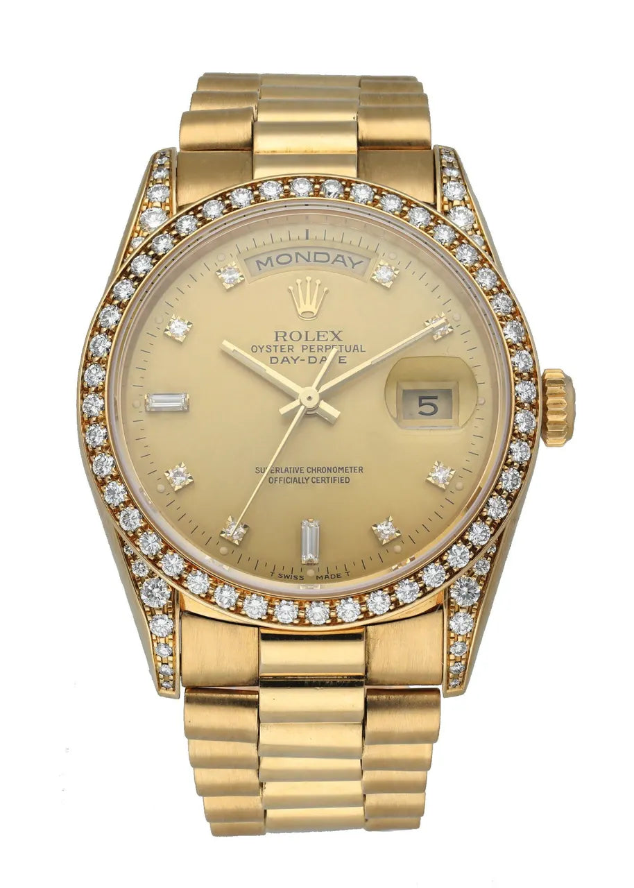 Rolex Gold Diamond Bezel day date
