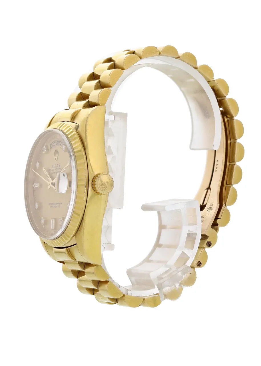 Rolex Gold Diamond Champagne day date - Hình 3