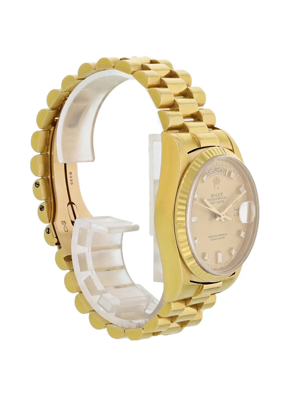 Rolex Gold Diamond Champagne day date - Hình 4