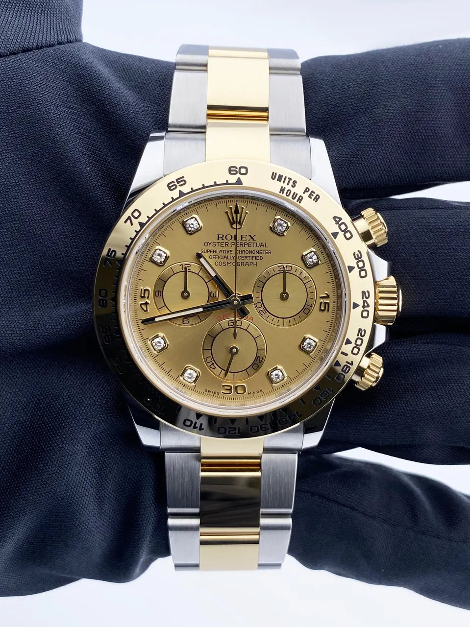 Rolex Daytona Gold Diamond Bezel - Hình 3