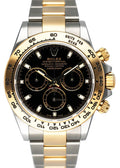 steel gold Rolex Daytona Two-Tone Black Dial