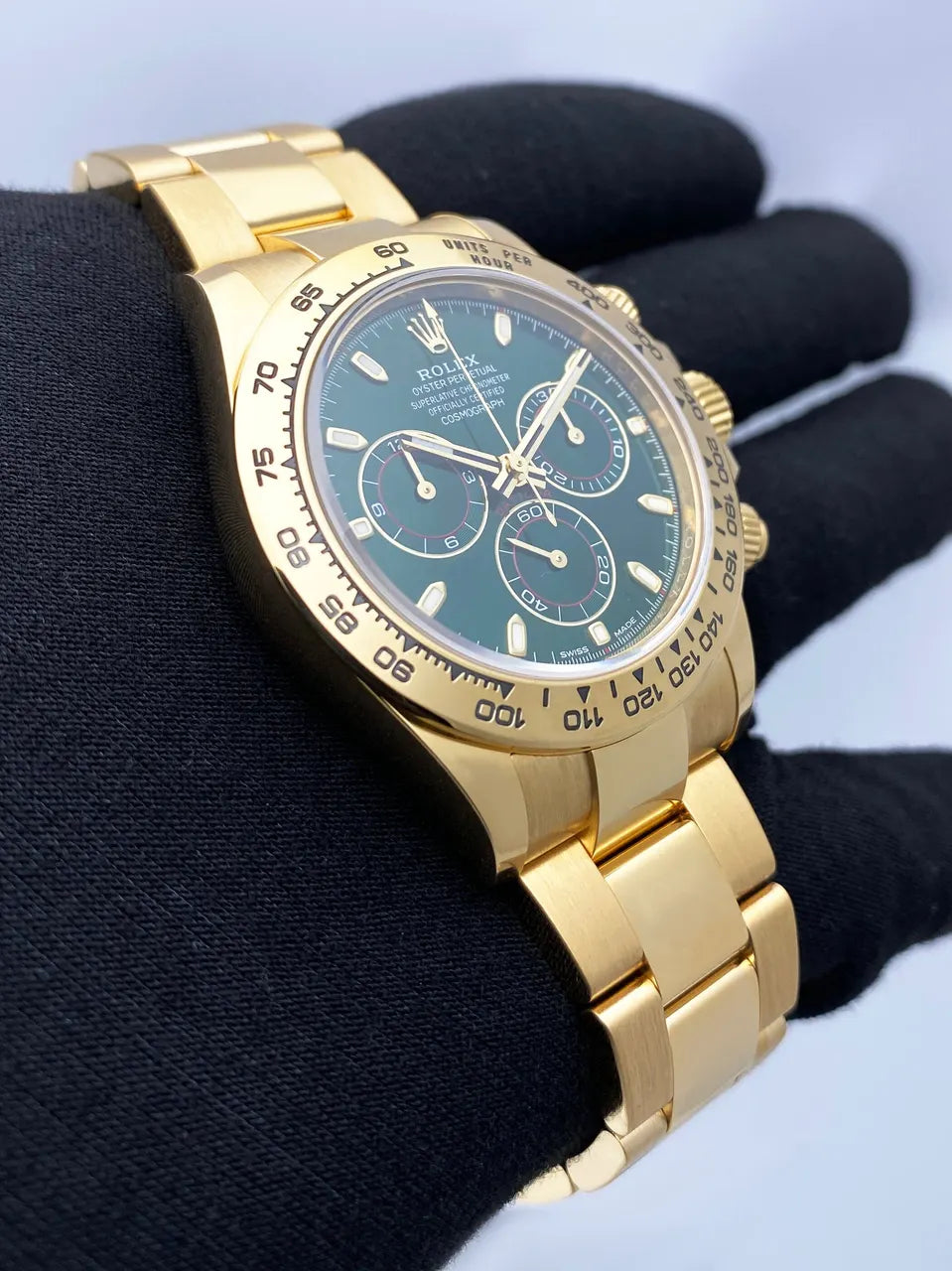 Rolex Daytona Gold Green Dial - Hình 4