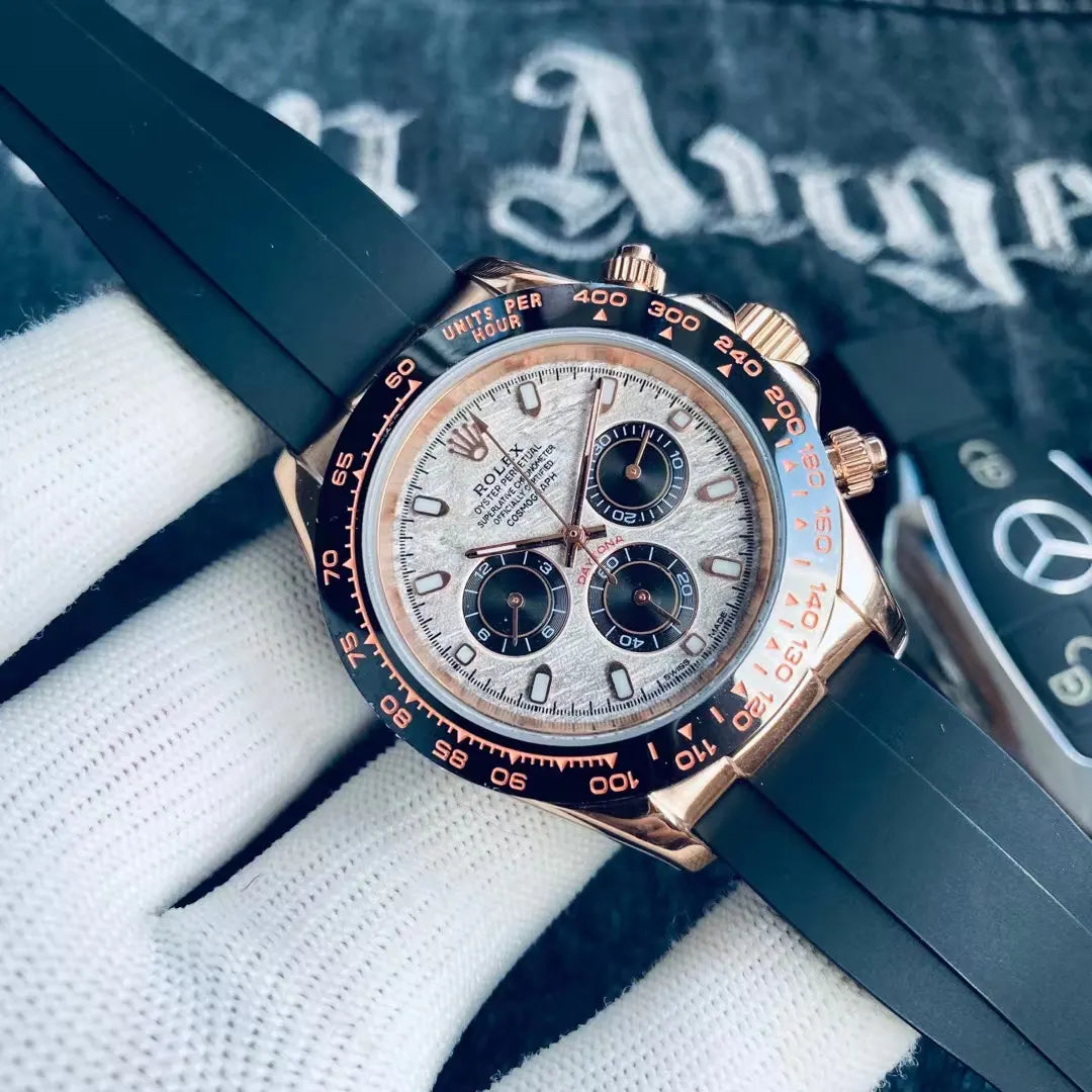 black Rolex Daytona Silver Dial – Rolex Daytona Silver Dial – Black
