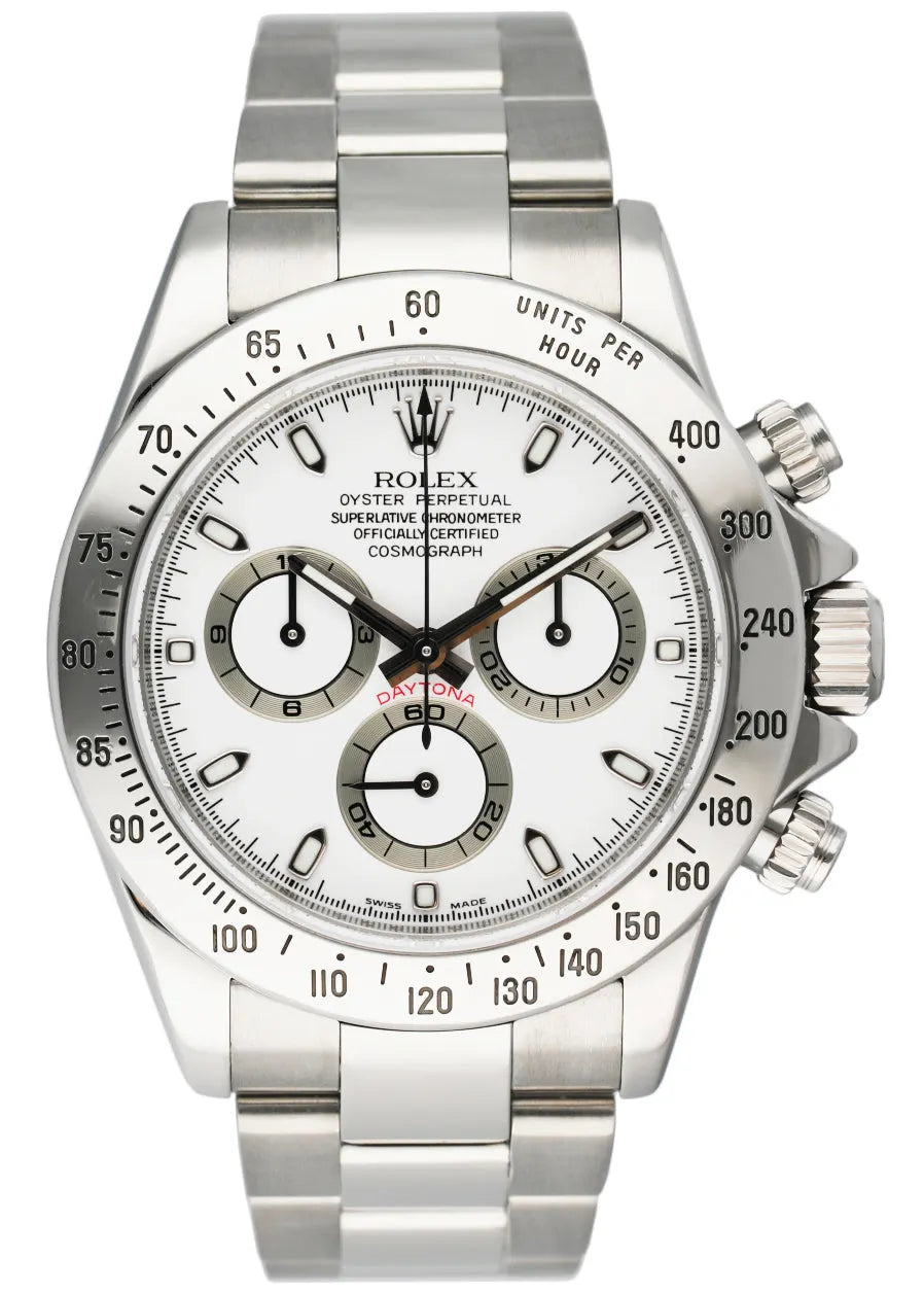 stainless steel Rolex Daytona White Dial