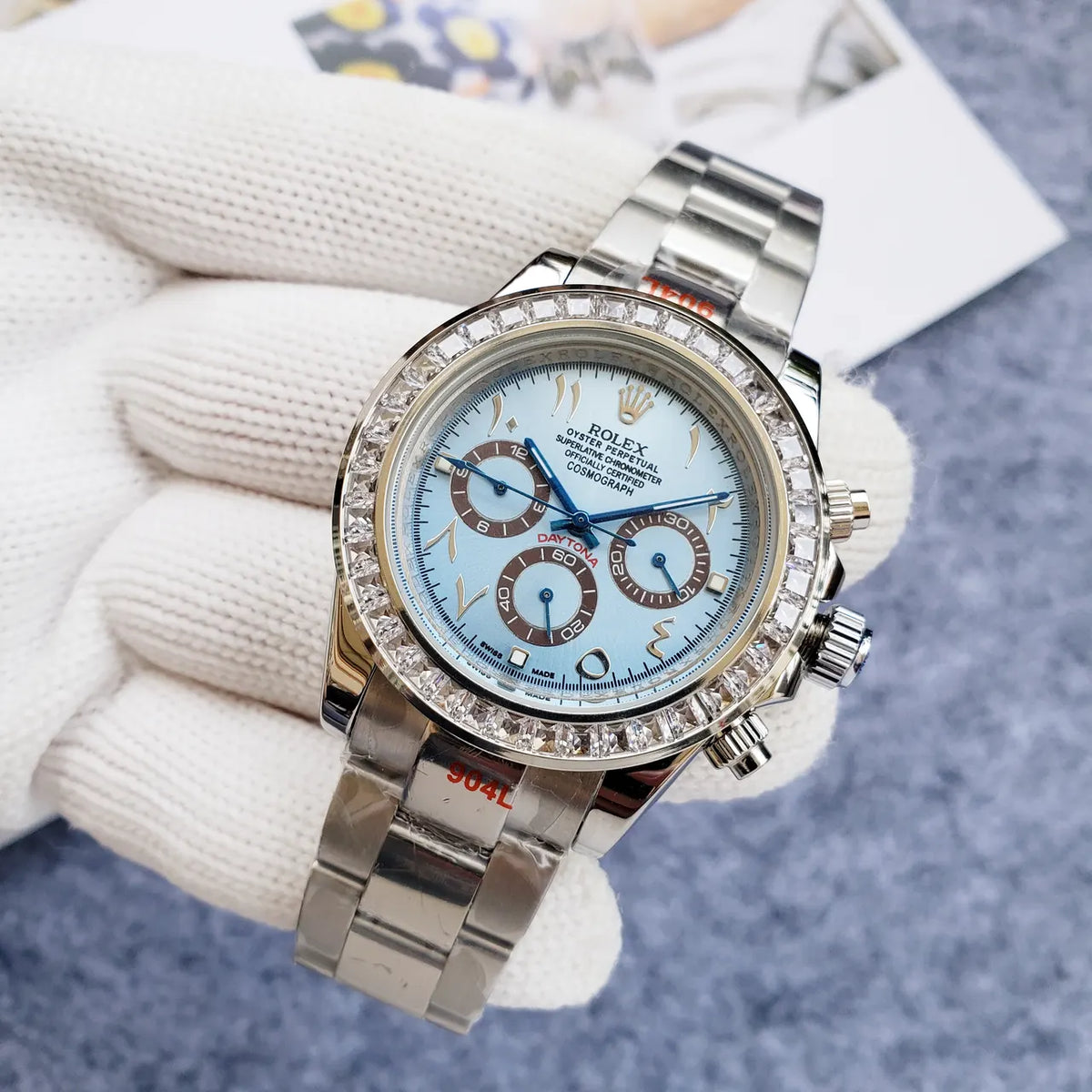 diamond Rolex Daytona Arabic Dial