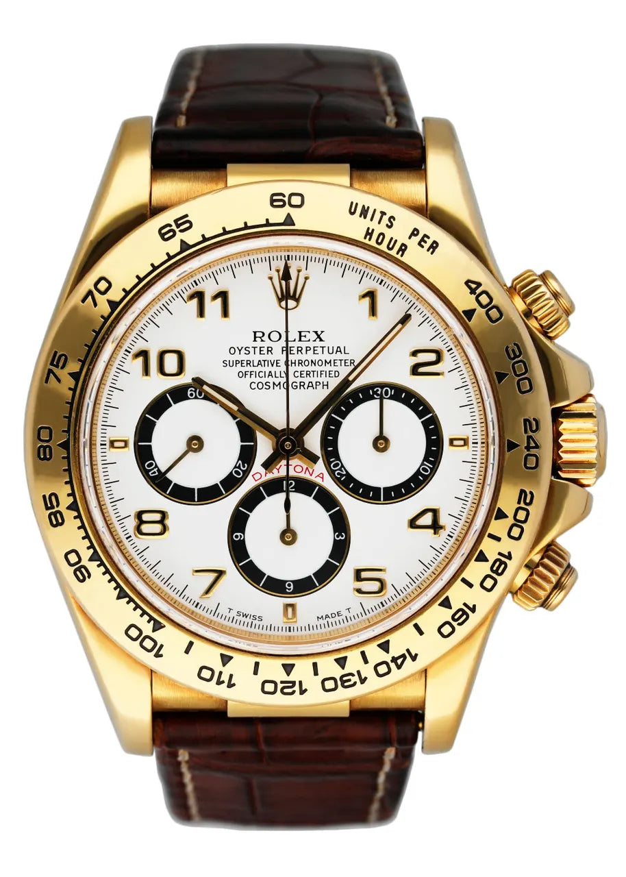 brown Rolex Daytona Gold White Dial – Rolex Daytona Gold – White Dial