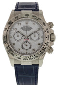 Rolex Daytona White Dial Blue Leather