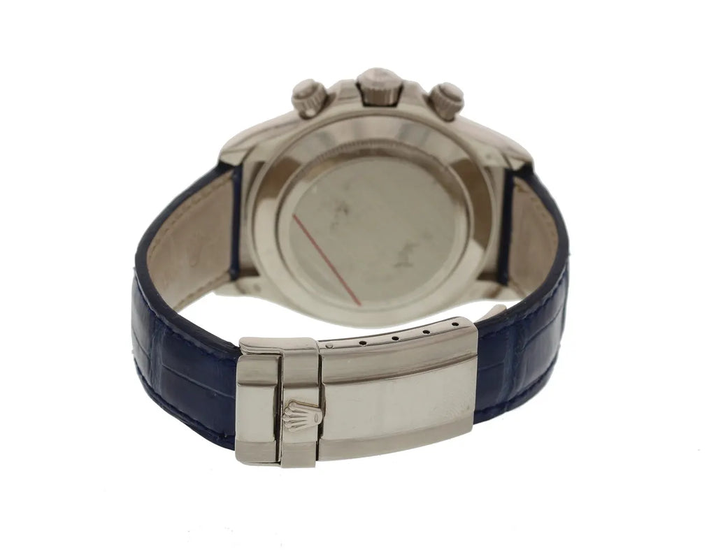 Rolex Daytona White Dial Blue Leather - Hình 2