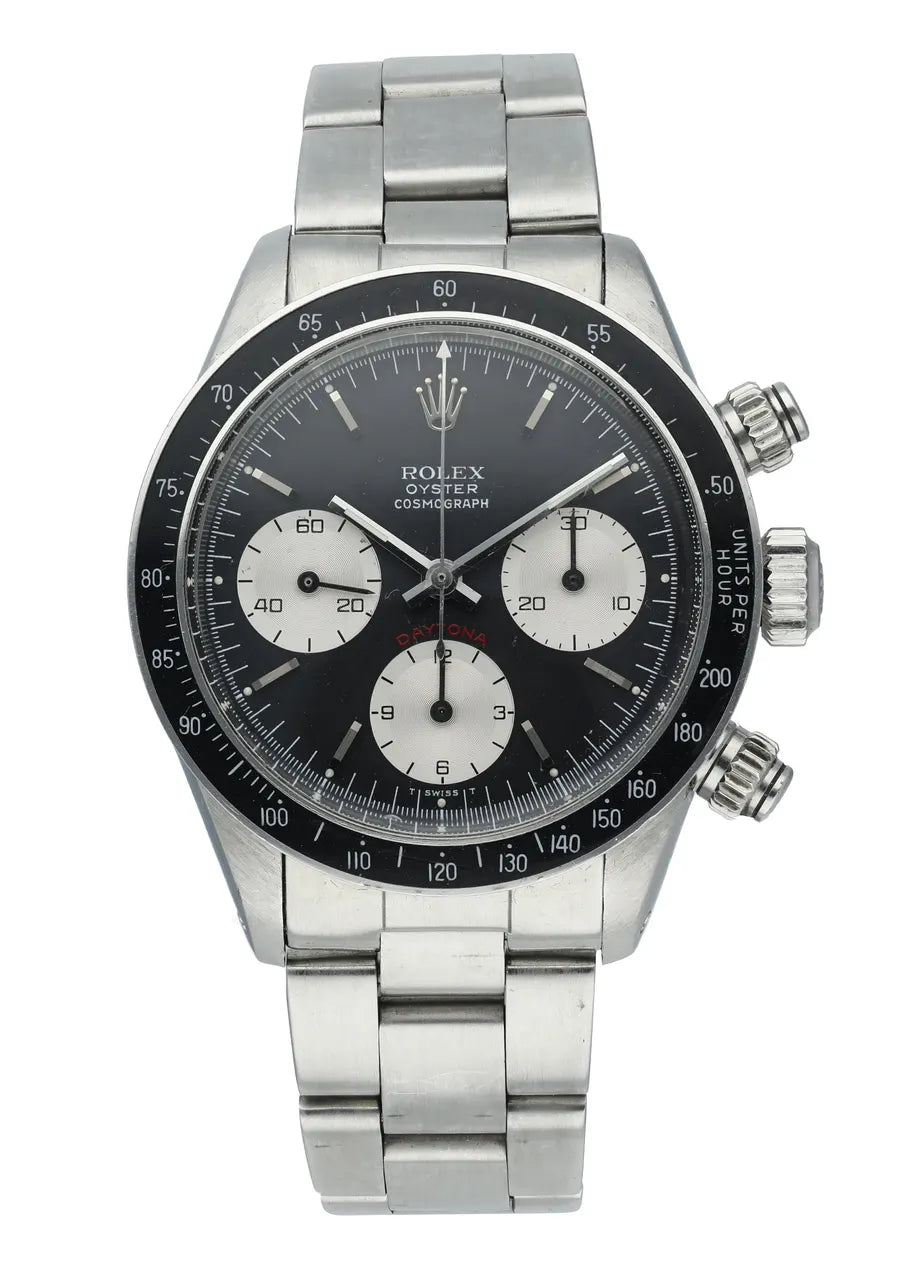 stainless steel Rolex Daytona Black Dial
