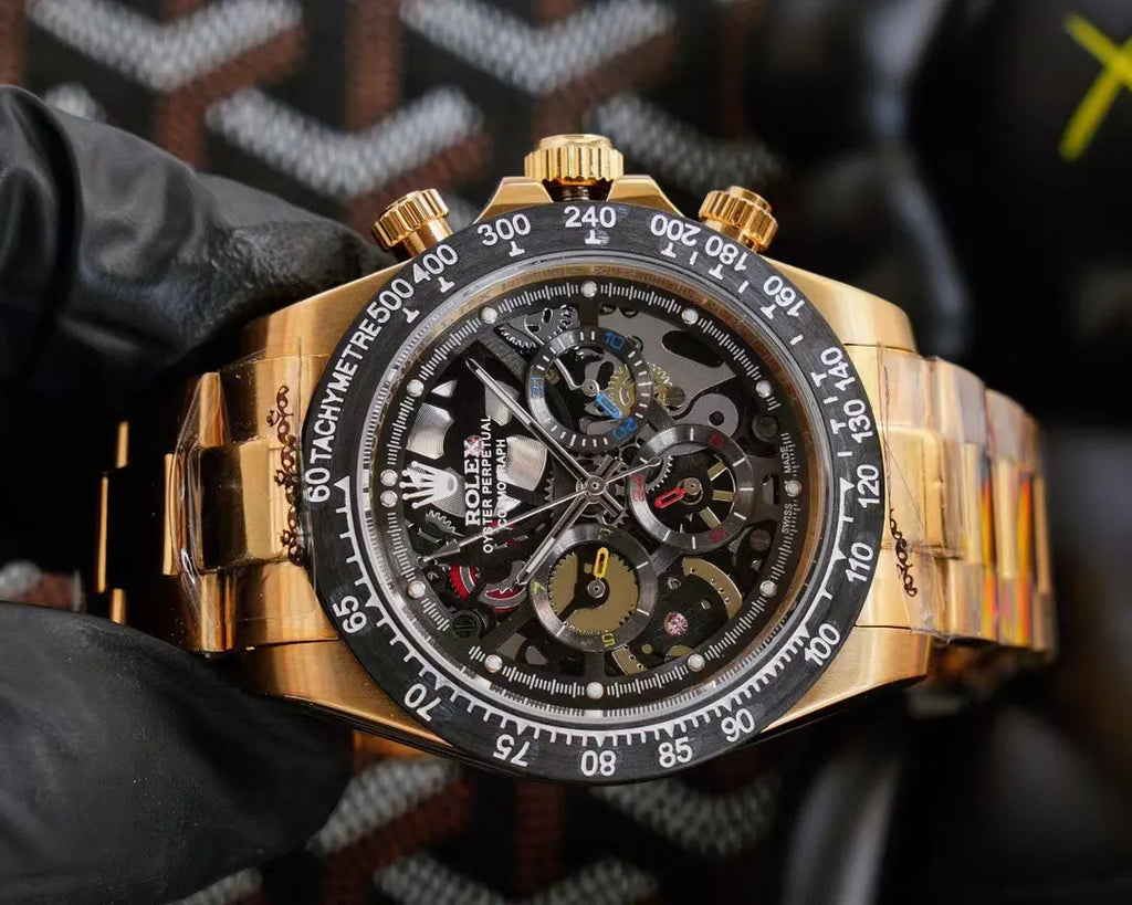 Rolex Daytona Gold Skeleton - Hình 4