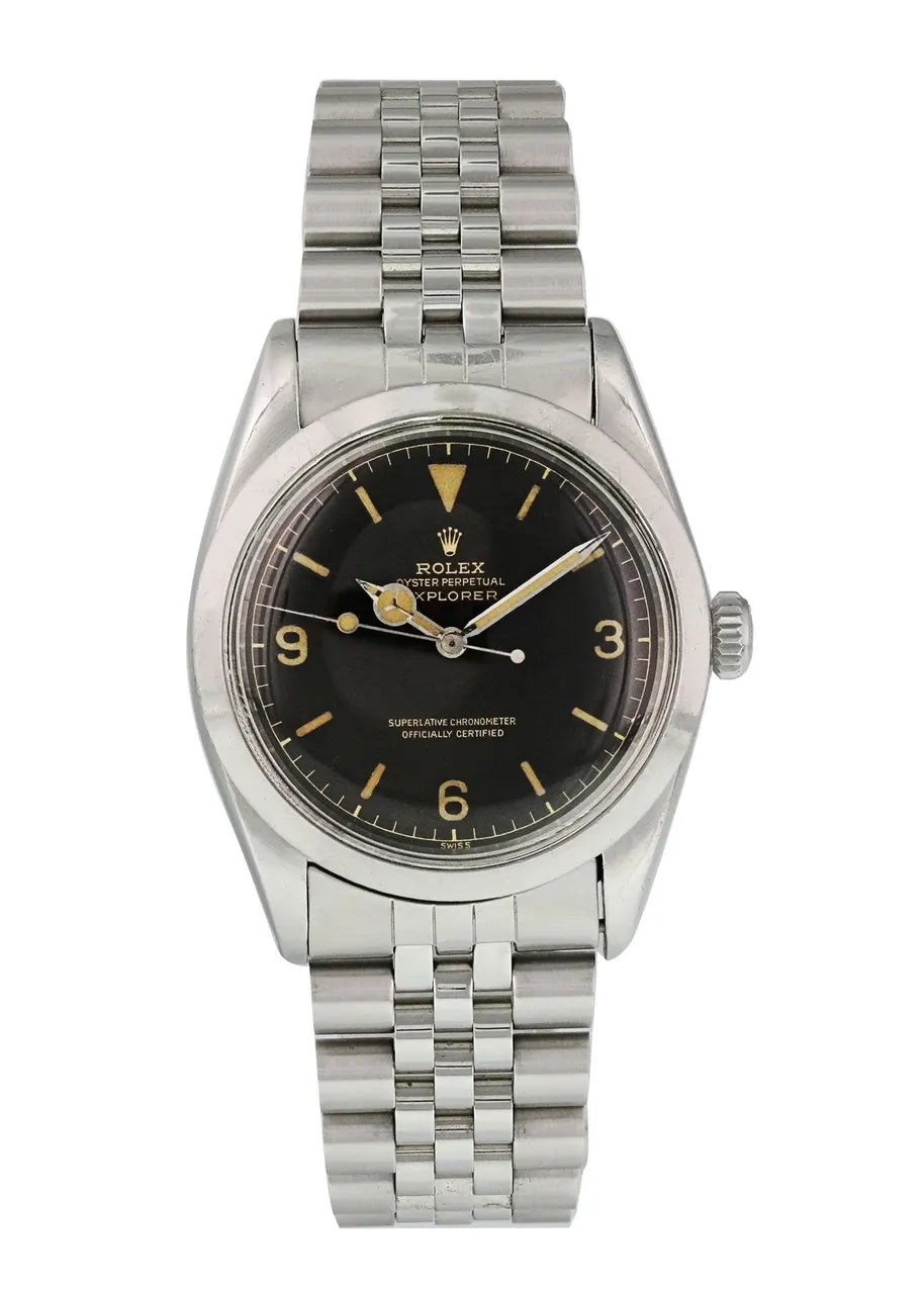 Vintage Rolex Explorer Black Dial Stainless Steel