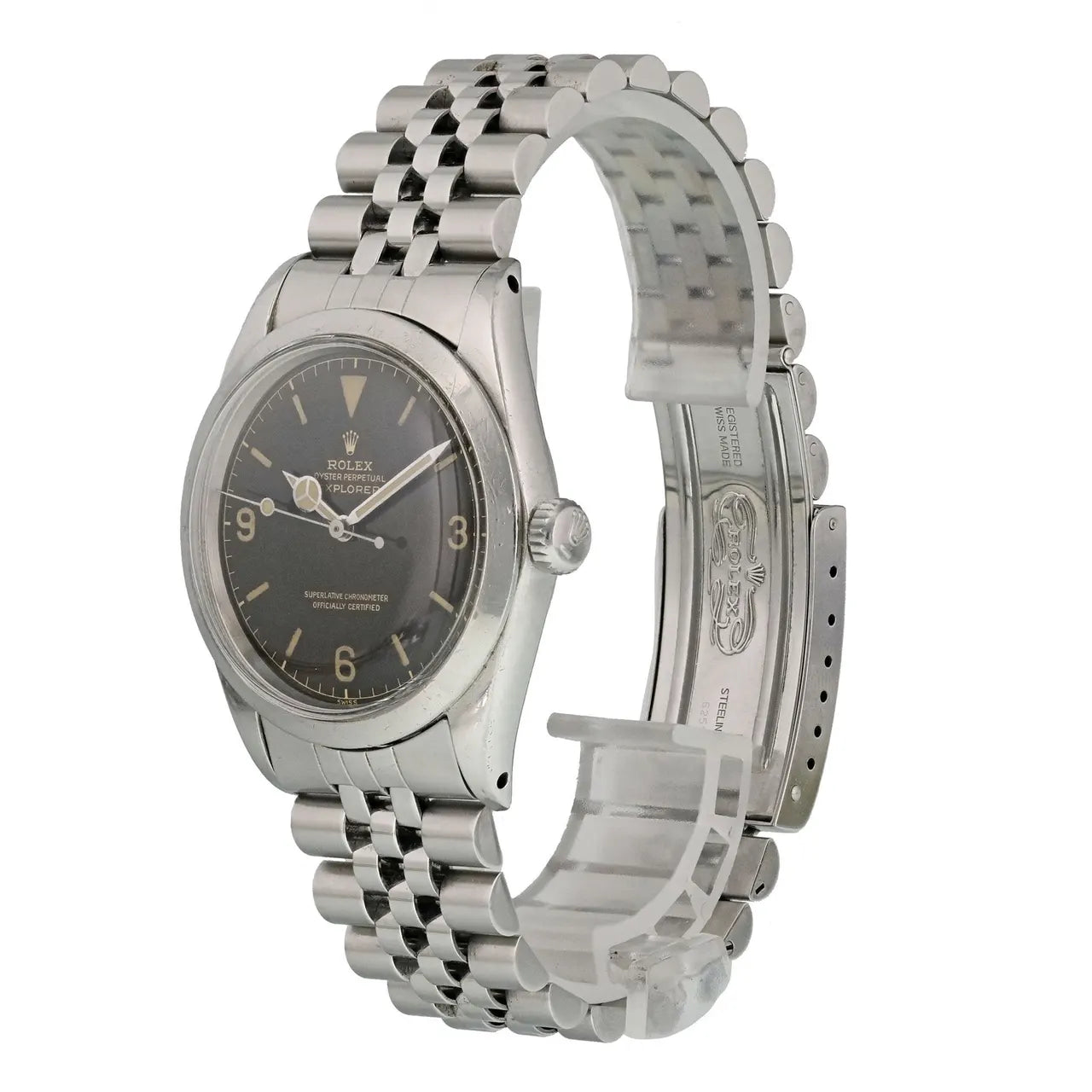 Vintage Rolex Explorer Black Dial Stainless Steel - Hình 3
