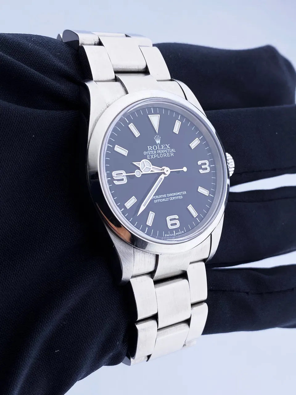 stainless Rolex Explorer Black Dial 39mm - Hình 3