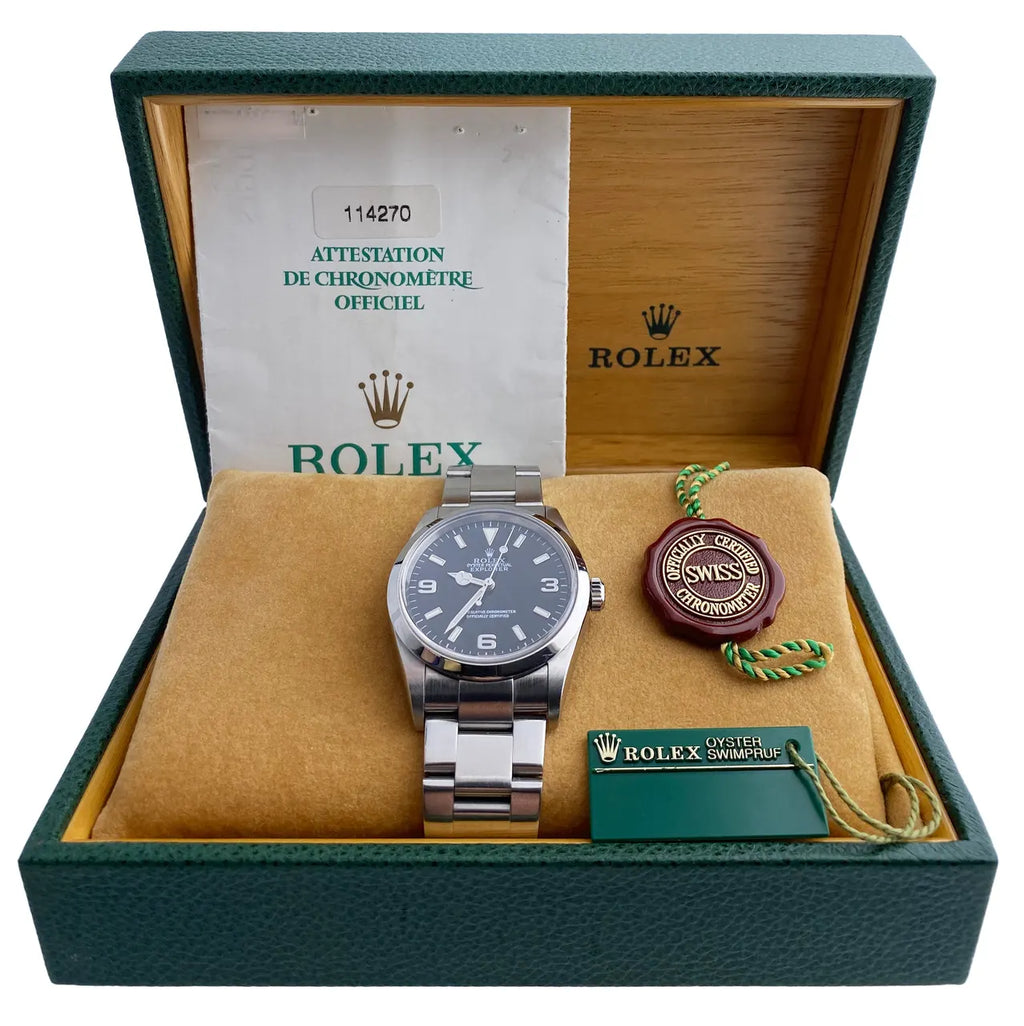 stainless Rolex Explorer 39mm Black Dial - Hình 2