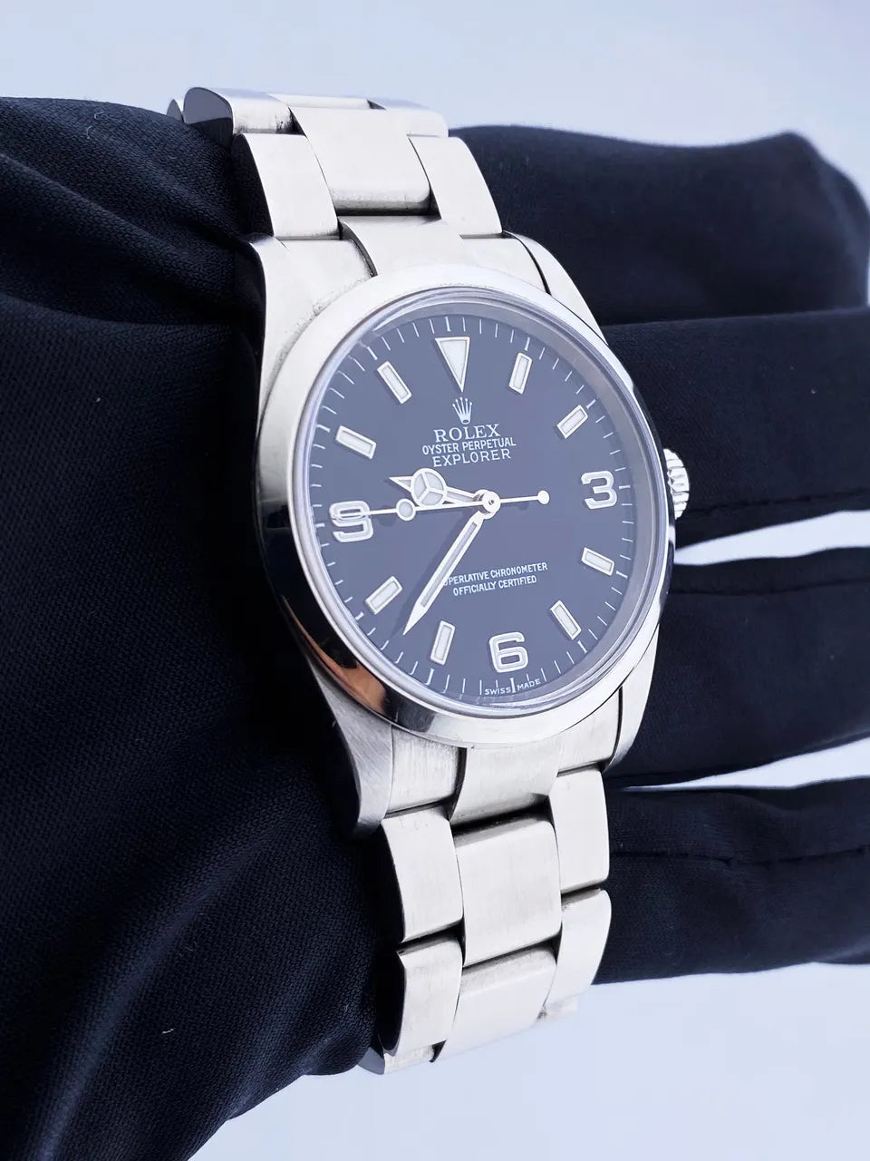 stainless Rolex Explorer 39mm Black Dial - Hình 3