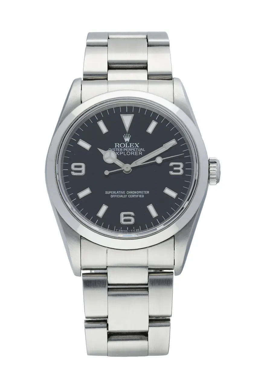 dial Rolex Explorer Black Steel