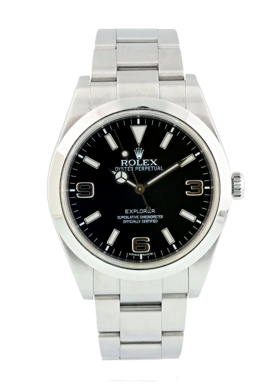 Rolex Explorer I Black Dial stainless