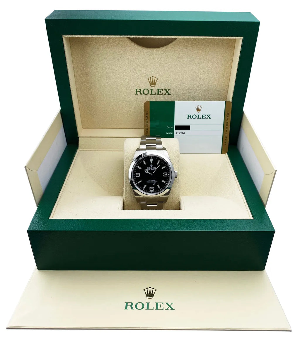 Rolex Explorer Black Dial watch - Hình 2