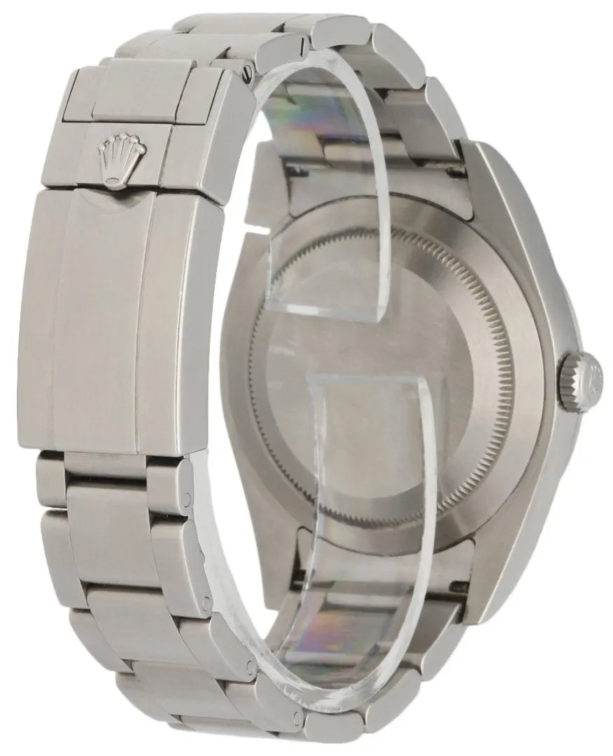 silver Rolex Explorer Black Dial Steel - Hình 4