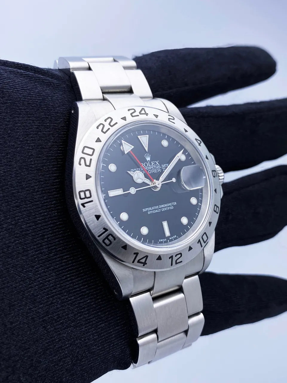 Rolex Explorer II Black Dial bezel - Hình 2