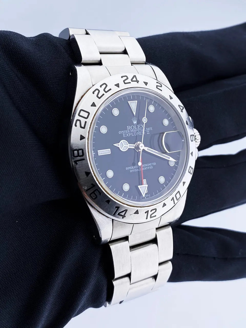 dial stainless Rolex Explorer II Black - Hình 3