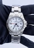 stainless Rolex Explorer II White Dial