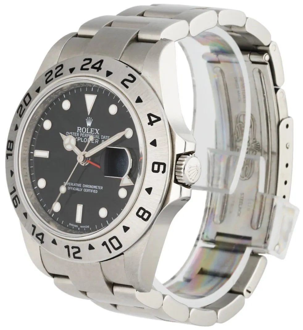 stainless Rolex Explorer II Black Dial - Hình 2