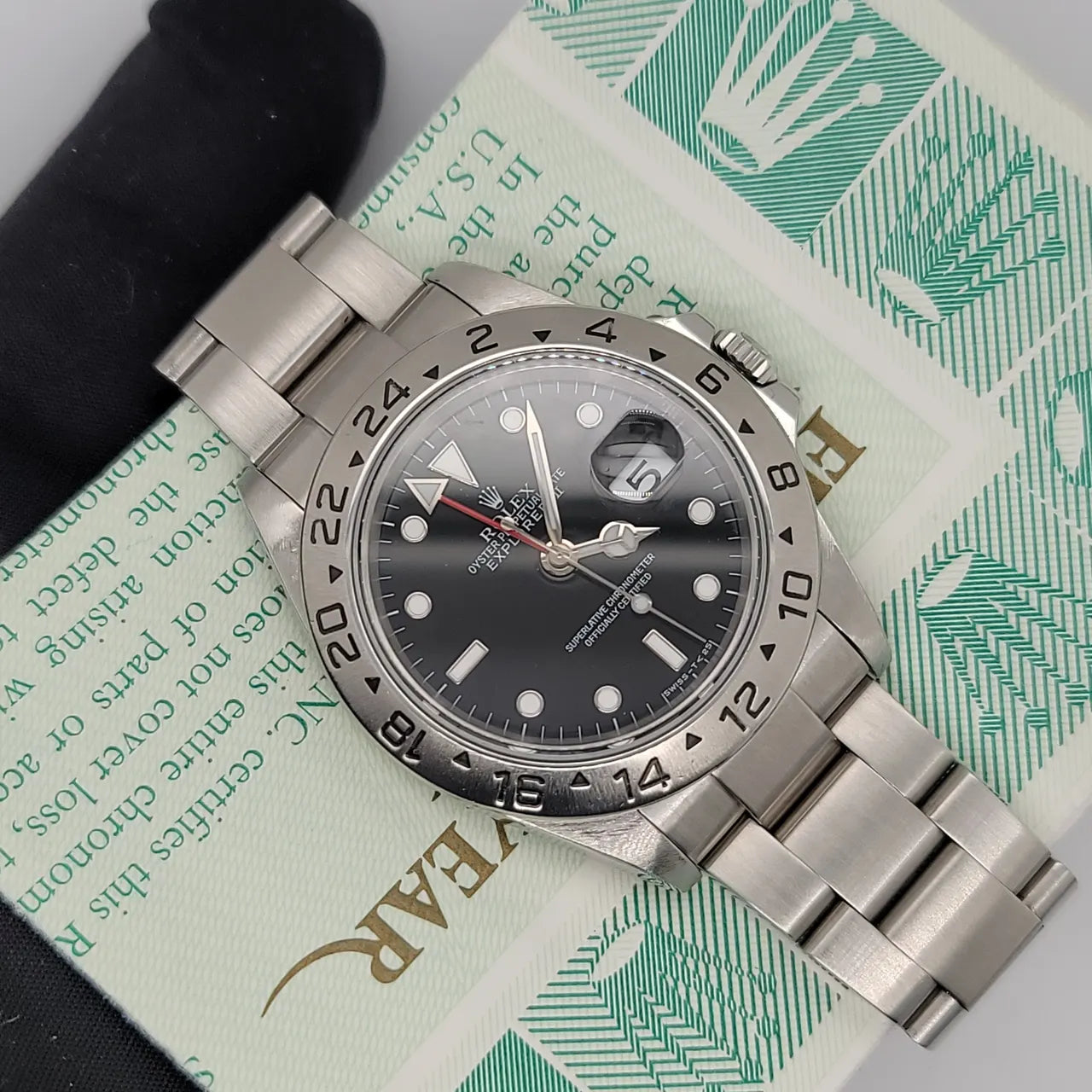 stainless Rolex Explorer II Black Dial - Hình 5