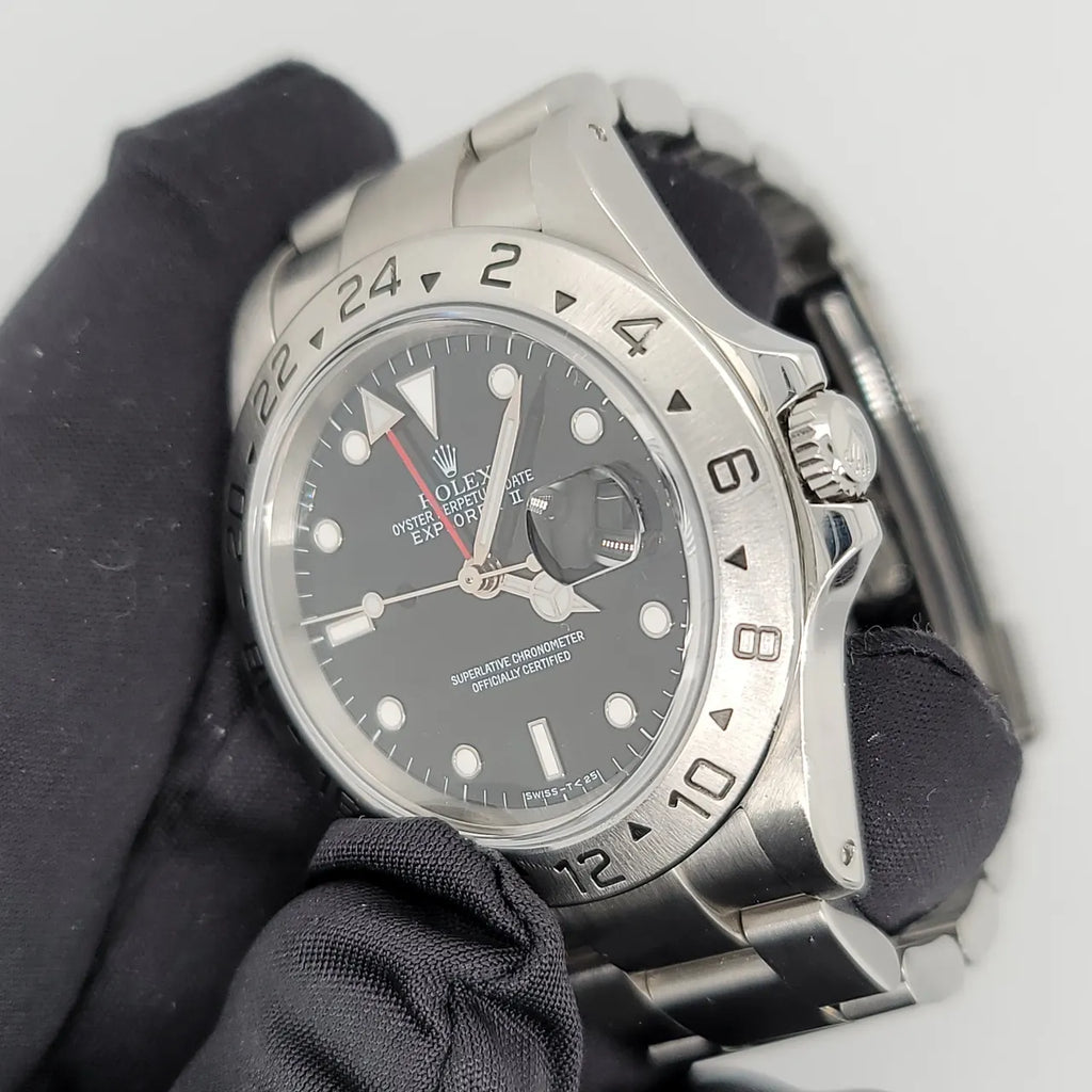 stainless Rolex Explorer II Black Dial - Hình 6