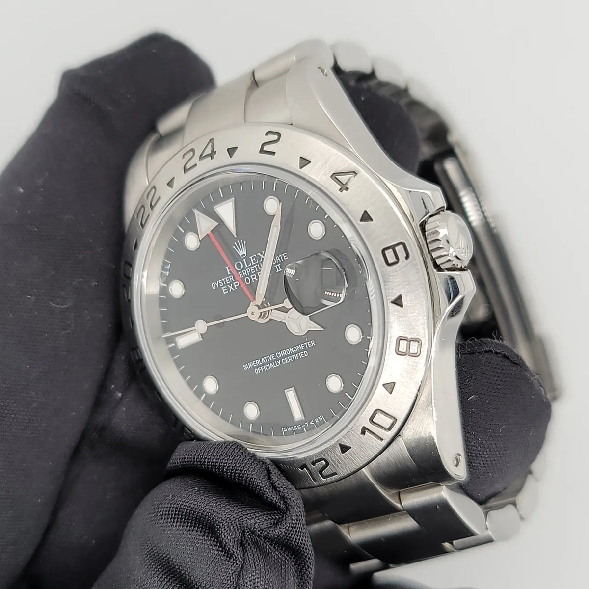 stainless Rolex Explorer II Black Dial - Hình 6