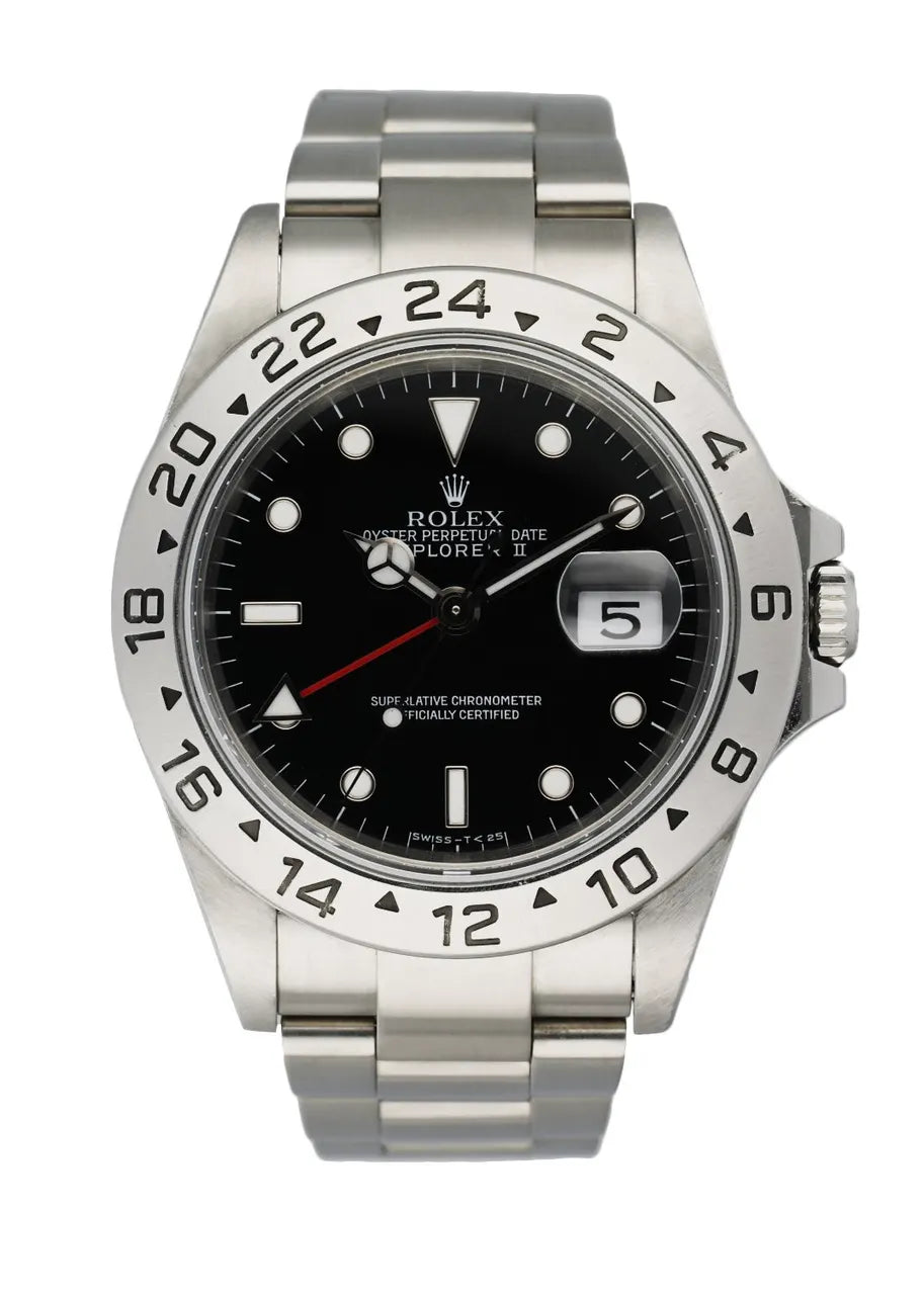 stainless Rolex Explorer II Black Dial