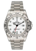 stainless Rolex Explorer II White Dial