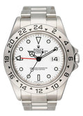 stainless Rolex Explorer II White Dial