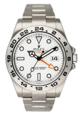 stainless Rolex Explorer II White Dial