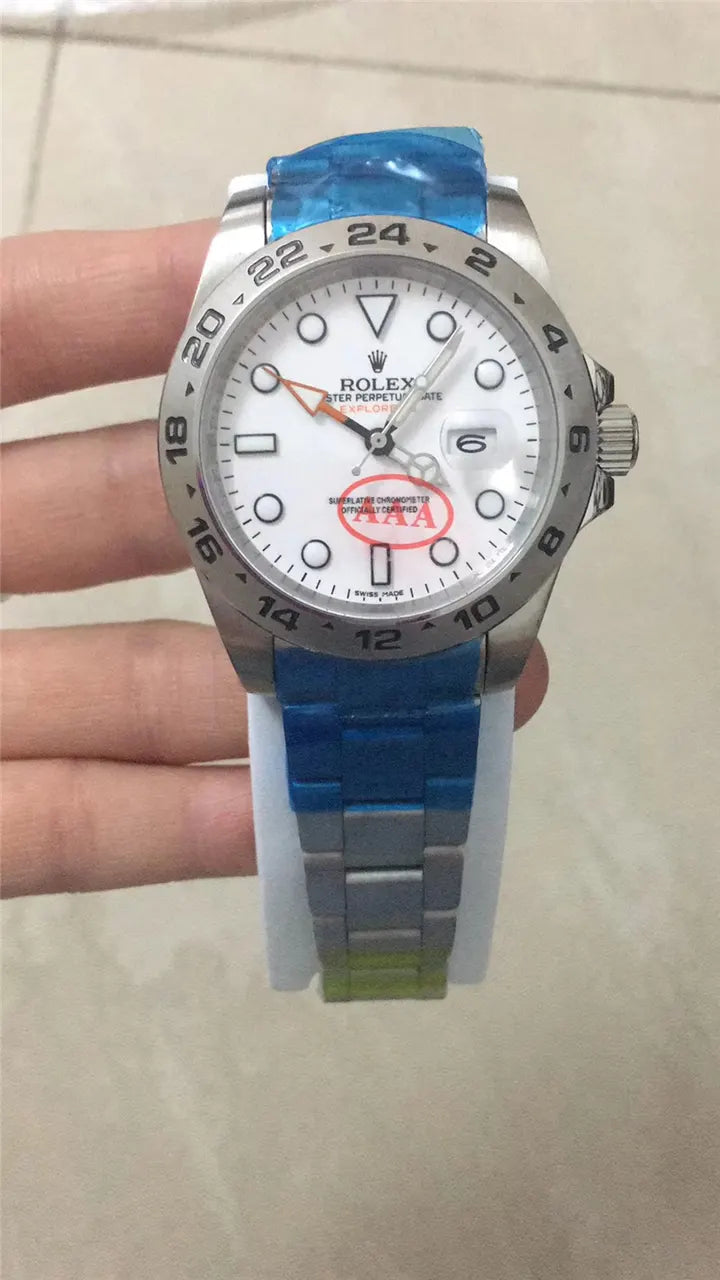 stainless Rolex Explorer II White Dial - Hình 3