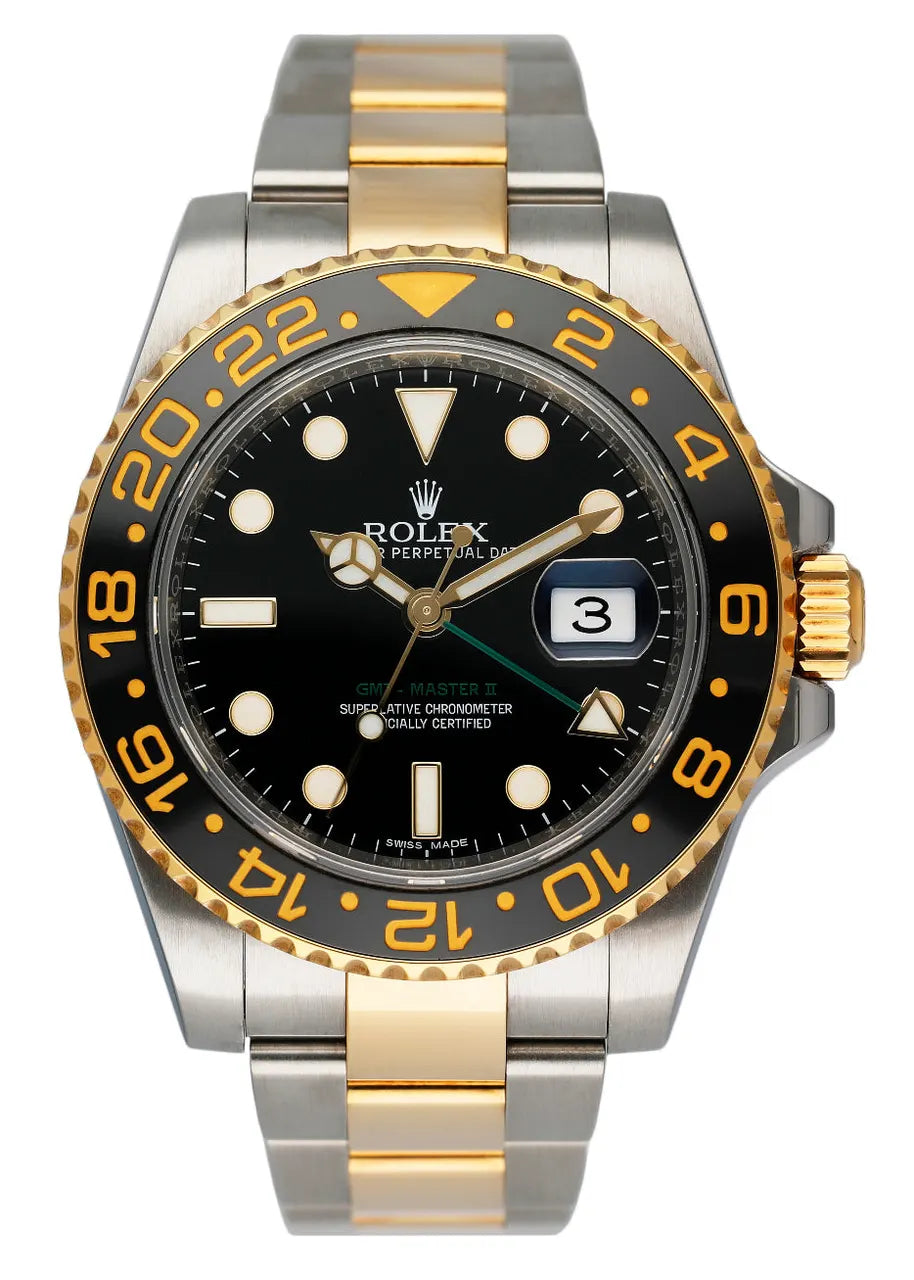 Rolex GMT Yellow Gold Black