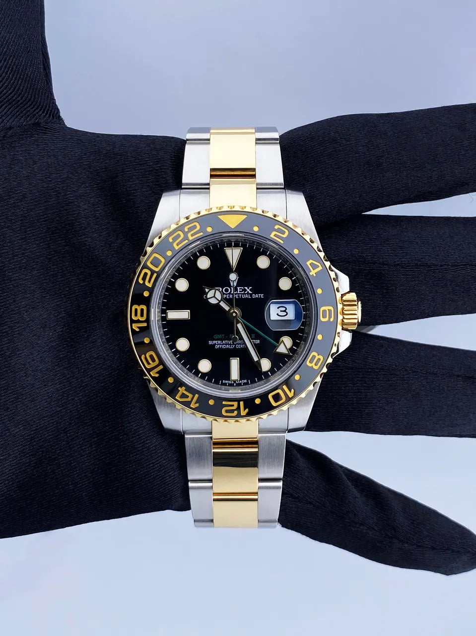 Rolex GMT Yellow Gold Black - Hình 3