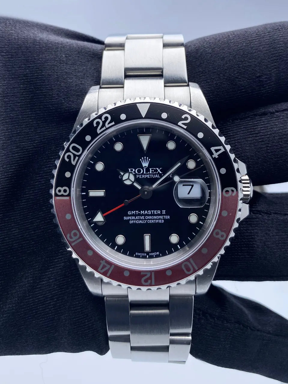 stainless Rolex Coke Bezel GMT-Master II - Hình 3