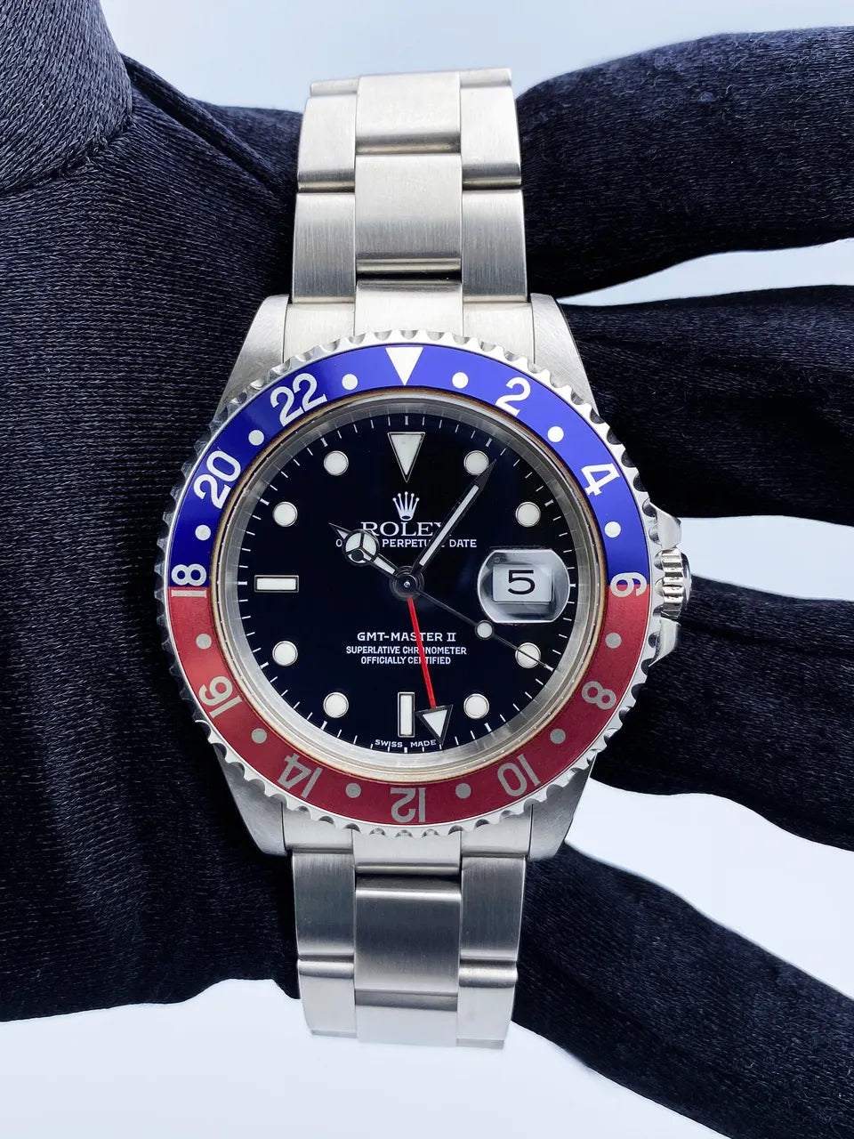 Rolex Pepsi Bezel Steel Watch - Hình 2
