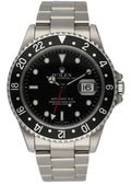 stainless Rolex GMT-Master II Black Bezel
