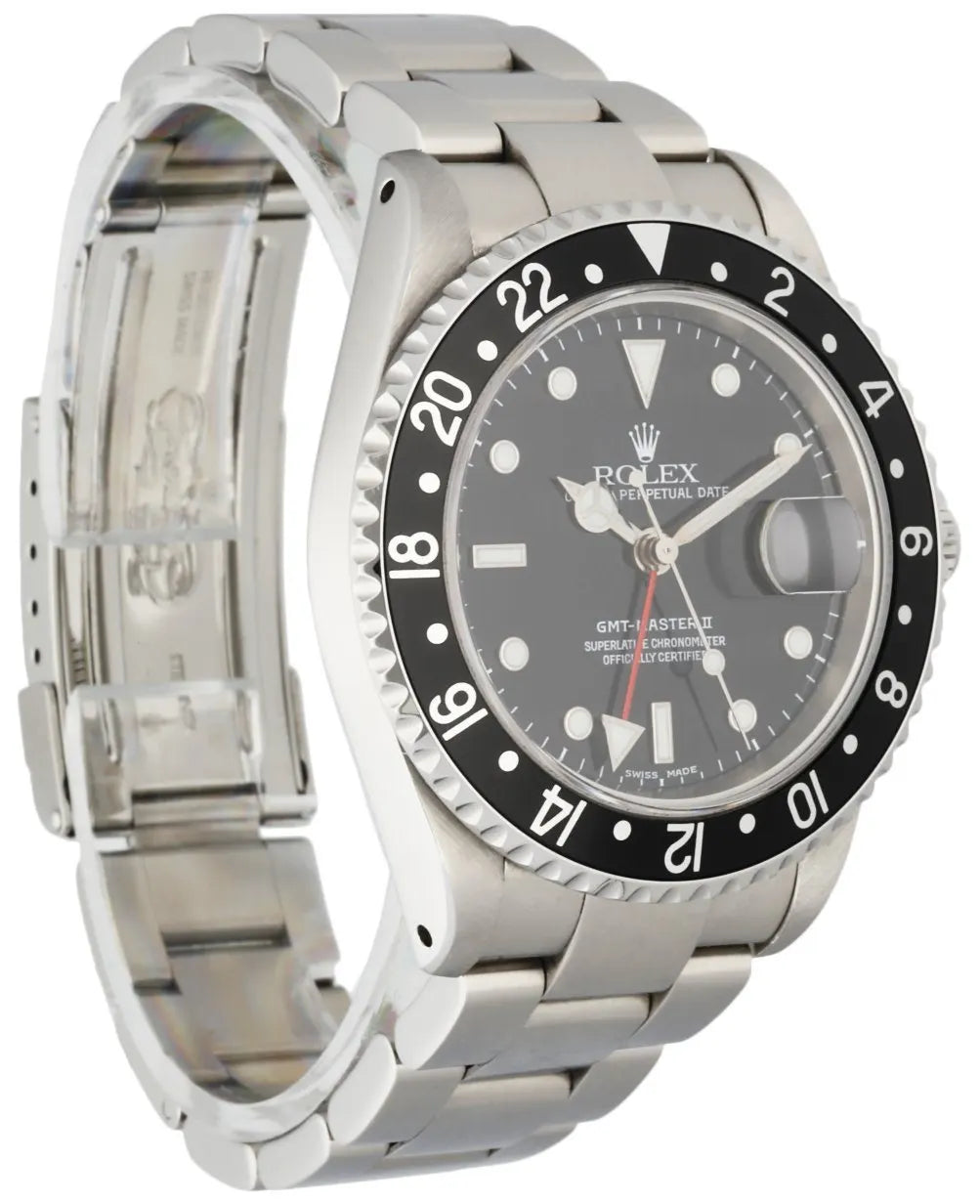stainless Rolex GMT-Master II Black Bezel - Hình 3